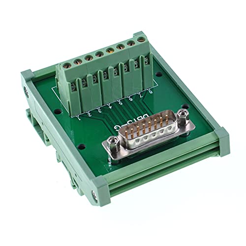 Oiyagai DB15 D-Sub-Stecker-Header-Breakout-Board-Klemmenplatinenblock, DIN-Schienenmontage-Schnittstellenmodul-Anschluss von Oiyagai