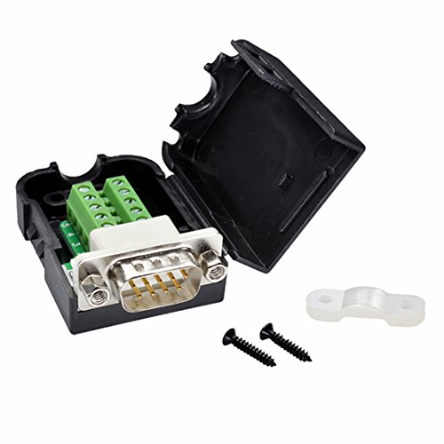 Oiyagai DB9 D-SUB RS232 VGA Adapter 9-Pin Signal Terminal Breakout Plastikgehäuse 2-Reihen (Männlich mit Mutter) von Oiyagai