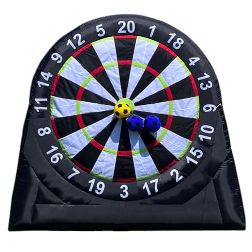 Aufblasbares Fußball-Dart-Ziel für den Außenbereich, inklusive 8 Bällen und 370-W-Ventilator, riesiges aufblasbares Fußball-Zielspiel für Kinder, riesig, für Schule, Fitnessstudio, Lager,B-4M/13FT Aufblasbares Fußball-Dart-Ziel für den Außenbereich, inklusive 8 Bällen und 370-W-Ventilator, riesiges aufblasbares Fußball-Zielspiel für Kinder, riesig, für Schule, Fitnessstudio, Lager,B-4M/13FT von Oiyekntd