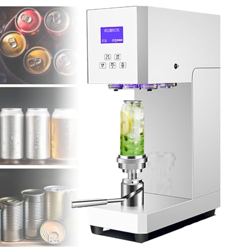 Automatische Dosenverschließmaschine, kommerzieller Tischdosenverschließer mit intelligentem LCD-Display, schnelles und präzises Verschließen von Dosen, Flaschen und Gläsern,White Automatische Dosenverschließmaschine, kommerzieller Tischdosenverschließer mit intelligentem LCD-Display, schnelles und präzises Verschließen von Dosen, Flaschen und Gläsern,White von Oiyekntd