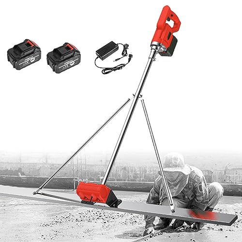 Beton -Estrich -Vibrations -Kit -Beton -Finishing -Werkzeuge mit 59 -Zoll -Tafel, Fliesenvibrationstool Manipulaturer, Elektro Kabel Estrich Zement Veredelungs Vibrationsmaschinenbatterie ,2Battery von Oiyekntd