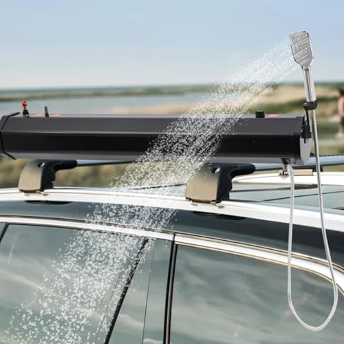 Druckwassertank, Hochdruck-Straßenduschtank, auf dem Dach montierte Camping-LKW-Solardusche mit Duschkopf für SUV-RV-Geländewagen,20L/5.28gal von Oiyekntd