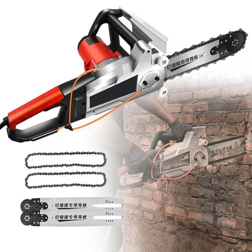 Elektrische Diamant-Betonkettensäge, 7280 U/min Hochleistungs-Profi-Wandschneider mit wassergekühltem Nassschnitt, Antivibrationsgriff und Staubunterdrückung zum Schneiden,Double Chain-480 Elektrische Diamant-Betonkettensäge, 7280 U/min Hochleistungs-Profi-Wandschneider mit wassergekühltem Nassschnitt, Antivibrationsgriff und Staubunterdrückung zum Schneiden,Double Chain-480 von Oiyekntd