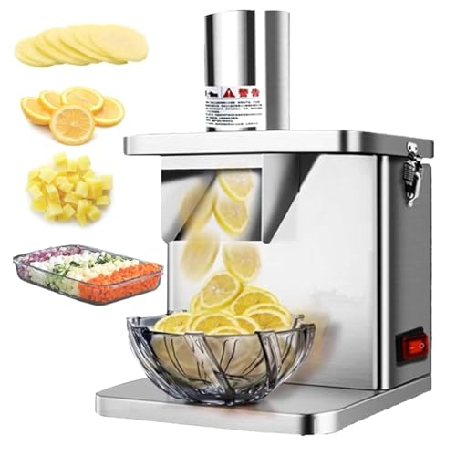Elektrischer Gemüseschneider, kommerzieller Gemüseschneider, Würfelschneider, Zerkleinerer, automatischer Zwiebel-/Kartoffelschneider, Küchenmaschine, Obstschneidemaschine mit 6/8/9/12/15 mm Klingen Elektrischer Gemüseschneider, kommerzieller Gemüseschneider, Würfelschneider, Zerkleinerer, automatischer Zwiebel-/Kartoffelschneider, Küchenmaschine, Obstschneidemaschine mit 6/8/9/12/15 mm Klingen von Oiyekntd