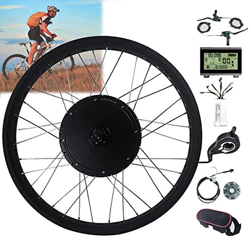 Oiyekntd Elektrofahrrad-Umrechnungskit, 72 V 3000W Schnee-E-Bike-Kit, 20 '' 26 '' Hinterrad bürstenloser Getränkebemotor, Ebike-Umwandlungskit mit KT-LCD3-Display,72V3000W-26inch von Oiyekntd