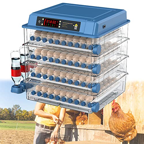 Oiyekntd Vollautomatischer Hühnchen -Inkubator, Haus intelligenter Brutschachtel für Enten Gänsevögel Eier, Farm Ego Incubator mit LED -Temperaturfeuchtigkeitskontrolle,256 von Oiyekntd