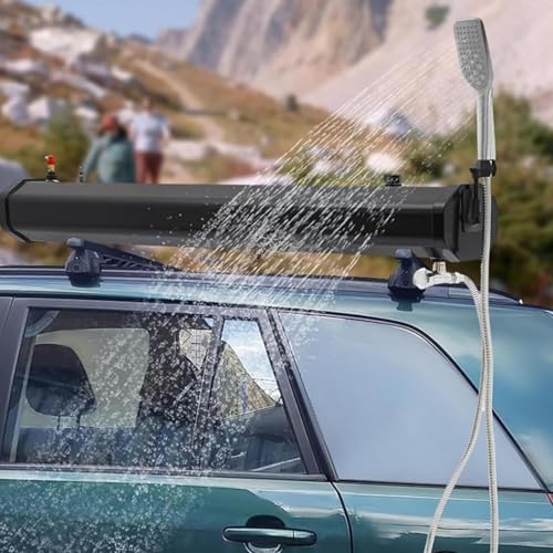 Solar-Wassertank für Campingdusche, tragbarer Camping-Handduschkopf mit Aufbewahrungstasche, Dachgepäckträgerdusche zum Wandern, Autowaschen, Haustierreinigung, Strandurlaub,30L/7.93gal Solar-Wassertank für Campingdusche, tragbarer Camping-Handduschkopf mit Aufbewahrungstasche, Dachgepäckträgerdusche zum Wandern, Autowaschen, Haustierreinigung, Strandurlaub,30L/7.93gal von Oiyekntd