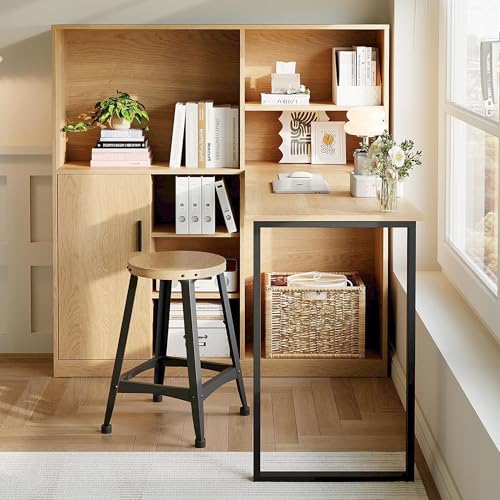 Ojiuboo,Modularer Computertisch, Schreibtisch mit Stauraum, Regaltisch, Multifunktions-Schranktisch, Integrierte offene Regale und geschlossener Schrank, Naturholzmaserung, 120 cm Ojiuboo,Modularer Computertisch, Schreibtisch mit Stauraum, Regaltisch, Multifunktions-Schranktisch, Integrierte offene Regale und geschlossener Schrank, Naturholzmaserung, 120 cm von Ojiuboo
