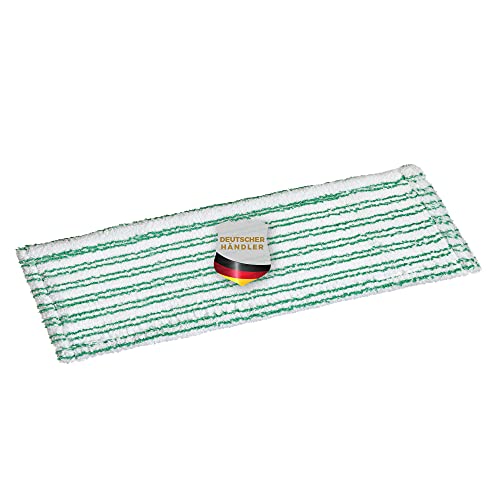 Okaei 1 Stück Wischmopp Bezug (40 cm) - Premium Bodenwischer-Wischbezug aus 100% Microfaser - Bezug Optimal zur Gründlichen Reinigung von Glatten & Leicht Unebenen Böden - Mikrofaser Moppbezug Grün von Okaei