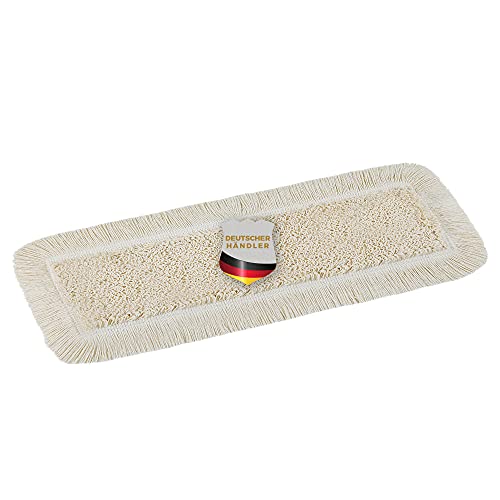 Okaei 1 Stück Wischmopp Bezug (60 cm) - Bodenwischer-Wischbezug zur Trocken- & Nassreinigung - Bodenwischer-Bezug für alle Gängigen Wischmopp-Halter und Pressen - Hochwertiger Wischer-Bezug Beige von Okaei