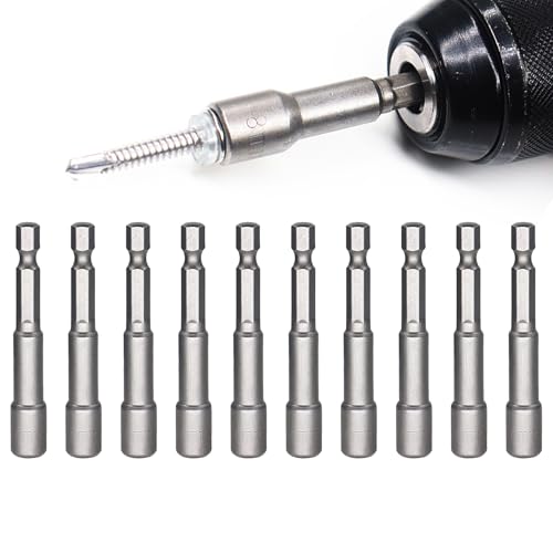 Okaywork Magnetische stecknuss set Stecknuss Nuss Zoll Hex Bohrer sechskant bit set Adapter Metrische vielzahn nuss satzInnensechskant für Bohrer oder Akkuschrauber Zubehör (8 * 65MM) von Okaywork