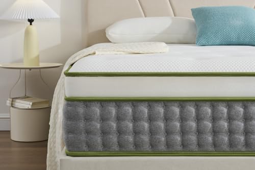 Okeery Matratze 90x200x22 cm Federkernmatratze Höhe 22 cm Orthopädische 7-Zonen Matratzen Härtegrad H3 Taschenfederkernmatratze mit Komfortschaum von Okeery