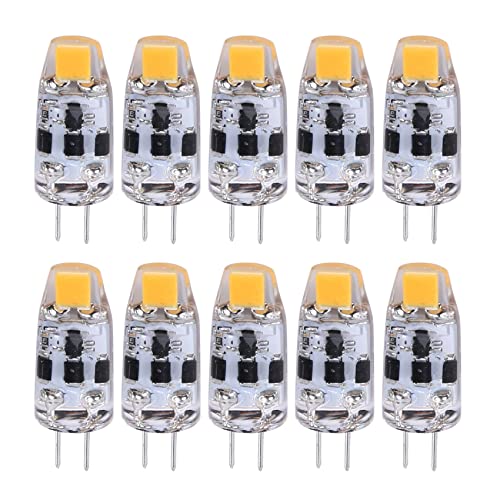 Okeeyseda G4-Lampe 2W G4-LED-Lampe Entspricht 20W G4-Halogenlampe-Ersatzteil, G4-Basis-Wechselstrom / DC12V-24V, Warmweiß 10St von Okeeyseda