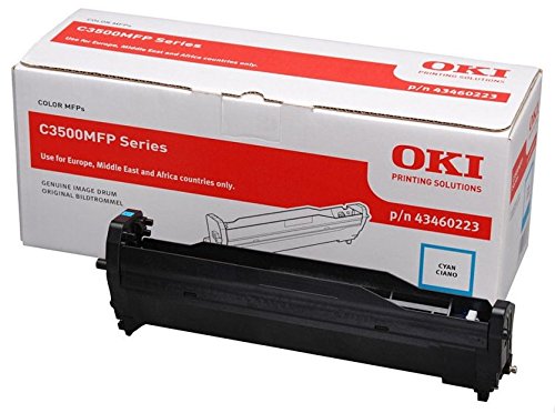 OKI – 43460223 – Bildtrommeleinheit Trommel Imaging Cyan/Farbe: Cyan/Belltex: ca. 15 000 Seiten (EN EIN durchschnittlich 3 Seiten pro Arbeit) für C3520 MFP/MFP/C3530 von Oki