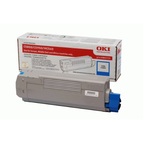 OKI 43865723 Toner cyan für OKI C 5850 von Oki