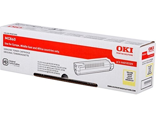 OKI 44059209 MC860 Tonerkartusche 10.000 Seiten, gelb von Oki