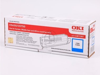 OKI C 5650 N (43872307) - original - Toner cyan - 2.000 Seiten von Oki