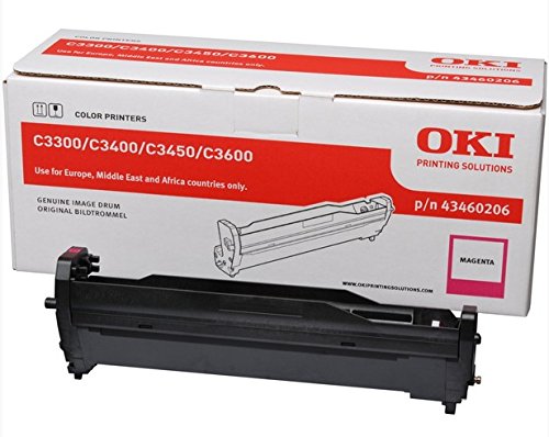 OKI – Magenta 43460206 – Bildtrommeleinheit Bild Trommel-Einheit/Farbe: magenta/Leben bis 15.000 Seiten A4 (in einem durchschnittlich 3 Seiten pro Arbeit)/für die Drucktechnologie eines Arbeitsgang für optimizados/C3300, C3400, C3450, C3600 von Oki