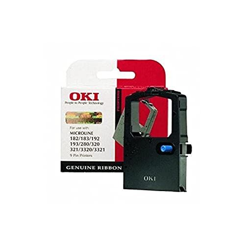 OKI Systems Kassette 09002303 Farbband schwarz Textil ML 182/183/192/193/280/320/321/3320/3321 von Oki