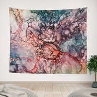 Abstrakter Wandteppich, Moderner Tinte Wandkunst, Boho Bunter Abstrakter Wandbehang von OkopipiDesign