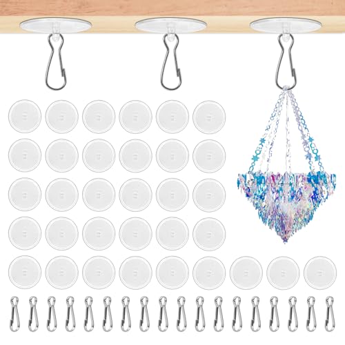 60 Stück Selbstklebende Deckenhaken,Transparente Klebehaken Decke Ohne Bohren Deckenhaken mit 60 Stück Fahnenmast Clip,Extra Stark Klebeknöpfe für Schlafzimmer Küche Wand Aufhängen Dekorative Haken 60 Stück Selbstklebende Deckenhaken,Transparente Klebehaken Decke Ohne Bohren Deckenhaken mit 60 Stück Fahnenmast Clip,Extra Stark Klebeknöpfe für Schlafzimmer Küche Wand Aufhängen Dekorative Haken von Okoss
