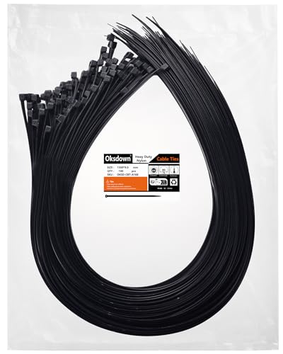 Oksdown 1500mm × 9,0mm Breit 100 Stück Extra Stark Kabelbinder mit 80 kg Zugfestigkeit Schwarz UV-Beständig Groß Nylon Kunststoff Selbstsichernder Multifunktionaler Oksdown 1500mm × 9,0mm Breit 100 Stück Extra Stark Kabelbinder mit 80 kg Zugfestigkeit Schwarz UV-Beständig Groß Nylon Kunststoff Selbstsichernder Multifunktionaler von Oksdown