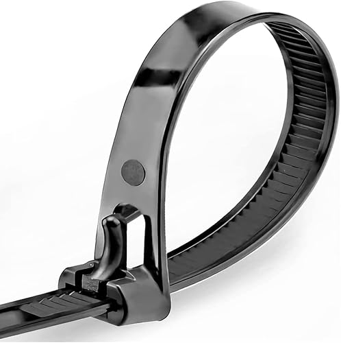 Oksdown Kabelbinder wiederverschließbar Schwarz 200 mm × 7,6 mm 100 Stück UV-Beständig Stark Groß Nylon Kunststoff wiederverwendbar Set Oksdown Kabelbinder wiederverschließbar Schwarz 200 mm × 7,6 mm 100 Stück UV-Beständig Stark Groß Nylon Kunststoff wiederverwendbar Set von Oksdown