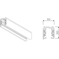 Oktalite 3PH Stromschiene Anbau 2m schwarz - 10062341 von Oktalite Lichttechnik GmbH