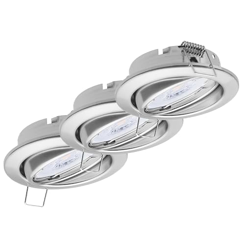 3x Oktaplex Spots schwenkbar Dijon - mit Nizza LED Modul 4,8W 230V 4000K 380lm Neutralweiß 110° - Einbauleuchten Chrom Lochmaß 68mm 3x Oktaplex Spots schwenkbar Dijon - mit Nizza LED Modul 4,8W 230V 4000K 380lm Neutralweiß 110° - Einbauleuchten Chrom Lochmaß 68mm von Oktaplex lighting