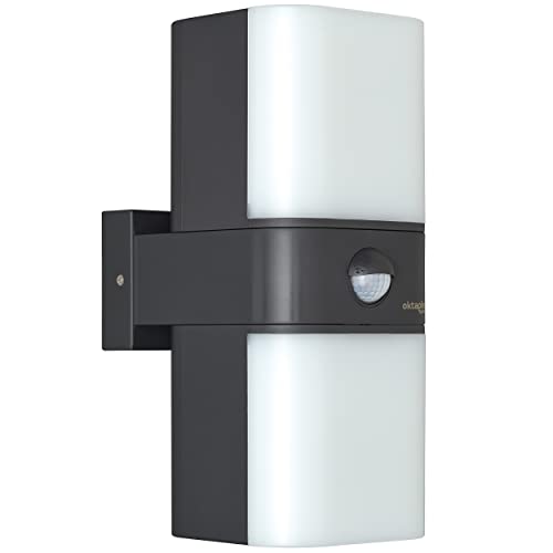 Oktaplex lighting Außenlampe mit Bewegungsmelder 20W 1800lm 3000K Warmweiß IP65 drehbare Aussenlampe mit Sensor Anthrazit Außenleuchte Duas Motion Oktaplex lighting Außenlampe mit Bewegungsmelder 20W 1800lm 3000K Warmweiß IP65 drehbare Aussenlampe mit Sensor Anthrazit Außenleuchte Duas Motion von Oktaplex lighting