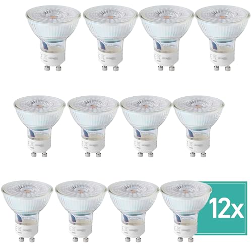 Oktaplex 12er Set LED Lampe GU10 warmweiss 2700K 450lm 2,5W LED Leuchtmittel 100° Abstrahlwinkel - Effizienzklasse A von Oktaplex lighting