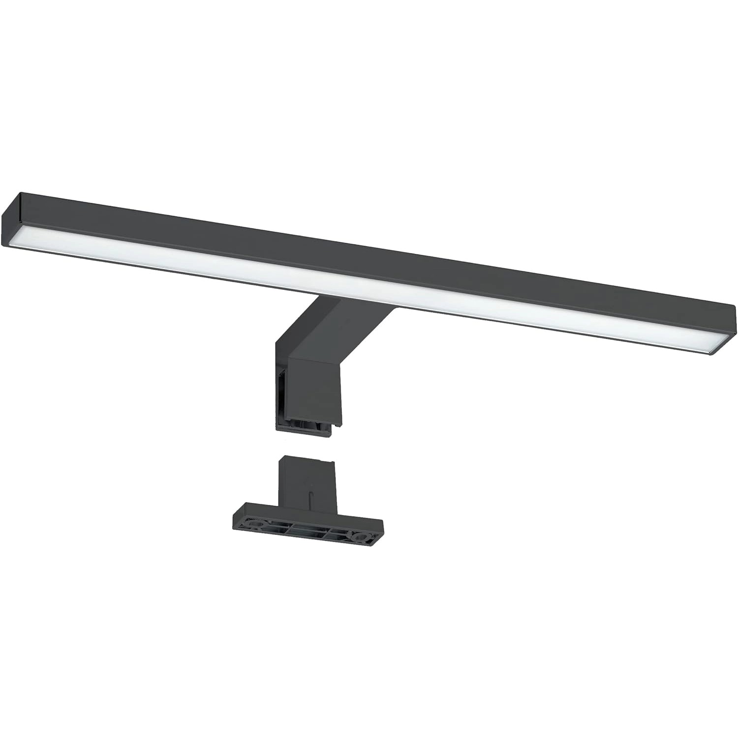 Oktaplex 2 in 1LED Badspiegelleuchte Schwarz 6500K 5W 350lm IP44 30cm von Oktaplex lighting