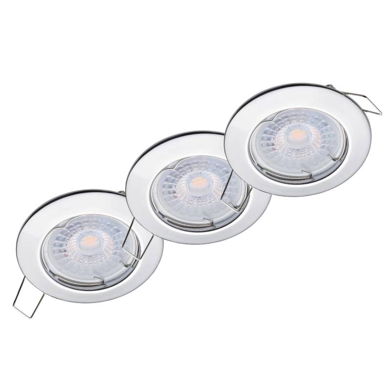 Oktaplex 3er Set Deckenstrahler Sedan inkl. LED-Module Neutralweiß 380lm 4,8W Chromoptik LED Spots Oktaplex 3er Set Deckenstrahler Sedan inkl. LED-Module Neutralweiß 380lm 4,8W Chromoptik LED Spots von Oktaplex lighting