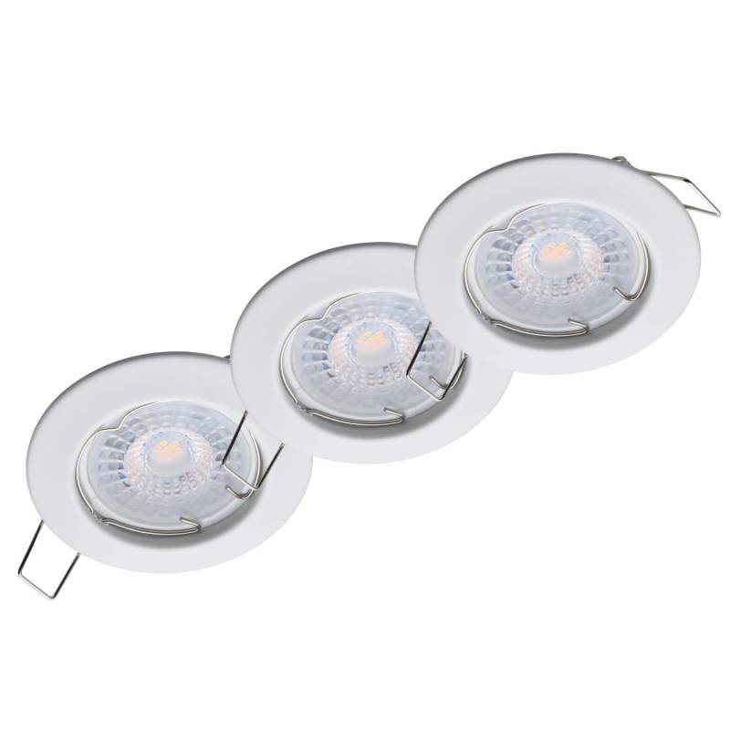Oktaplex 3er Set Deckenstrahler Sedan inkl. LED-Module Warmweiß 380lm 4,8W Weiß LED Spots von Oktaplex lighting