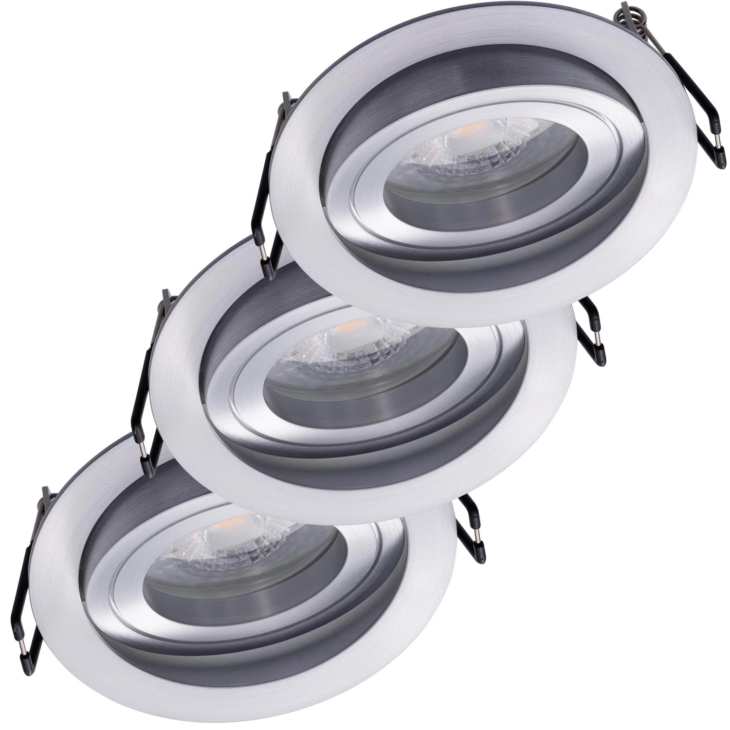 Oktaplex 3er Set Einbauleuchte Aluminium Lyon Schwenkbar Stufenlos Dimmbar 4000K Neutralweiß 370lm 4,9W Deckenspot Oktaplex 3er Set Einbauleuchte Aluminium Lyon Schwenkbar Stufenlos Dimmbar 4000K Neutralweiß 370lm 4,9W Deckenspot von Oktaplex lighting