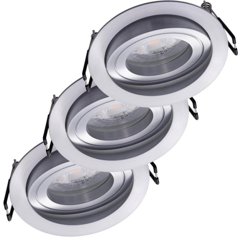 Oktaplex 3er Set Einbauleuchte Aluminium Lyon Schwenkbar Stufenlos Dimmbar 4000K Neutralweiß 370lm 4,9W Deckenspot Oktaplex 3er Set Einbauleuchte Aluminium Lyon Schwenkbar Stufenlos Dimmbar 4000K Neutralweiß 370lm 4,9W Deckenspot von Oktaplex lighting