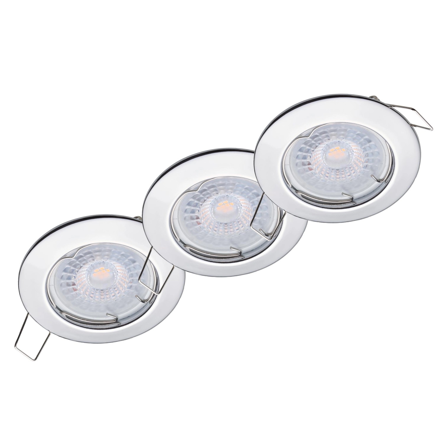 Oktaplex 3er Set Einbauleuchte Sedan Stufenlos Dimmbar Neutralweiß 4000K 370lm 4,9W Chromoptik Deckenspot Oktaplex 3er Set Einbauleuchte Sedan Stufenlos Dimmbar Neutralweiß 4000K 370lm 4,9W Chromoptik Deckenspot von Oktaplex lighting