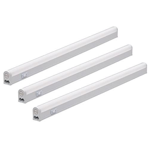 Oktaplex 3er Set Riga Unterbauleuchte LED 28 cm neutralweiß 4000K LED Leiste 230 V 370 Lumen mit Schalter erweiterbar Küchenlicht 4W von Oktaplex lighting