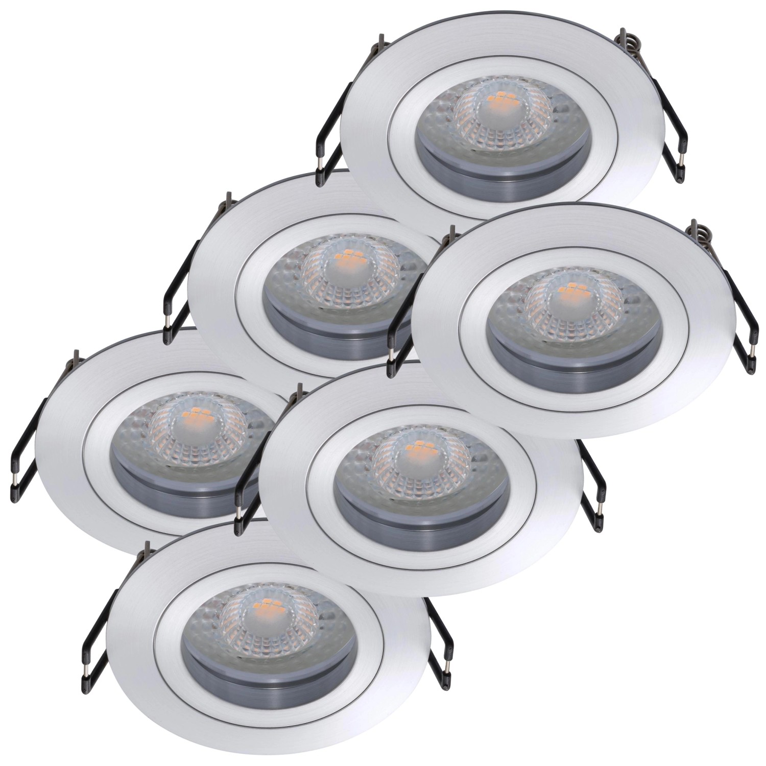 Oktaplex 6er Set Einbauleuchte Aluminium Lyon Flach 3-Step Dimmbar 3000K Warmweiß 380lm 4,8W Deckenspot Oktaplex 6er Set Einbauleuchte Aluminium Lyon Flach 3-Step Dimmbar 3000K Warmweiß 380lm 4,8W Deckenspot von Oktaplex lighting