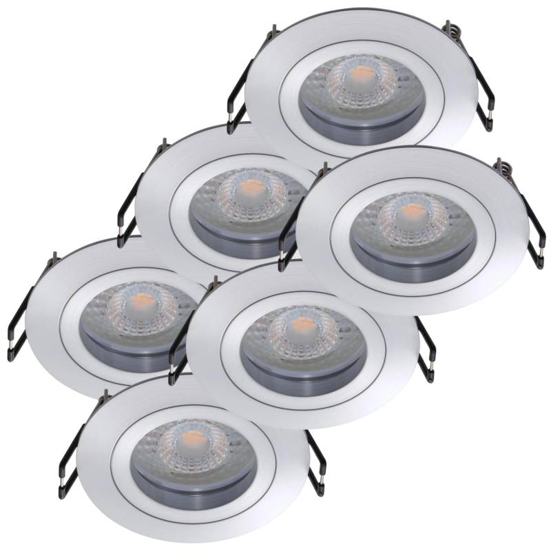 Oktaplex 6er Set Einbauleuchte Aluminium Lyon Flach 3-Step Dimmbar 3000K Warmweiß 380lm 4,8W Deckenspot Oktaplex 6er Set Einbauleuchte Aluminium Lyon Flach 3-Step Dimmbar 3000K Warmweiß 380lm 4,8W Deckenspot von Oktaplex lighting