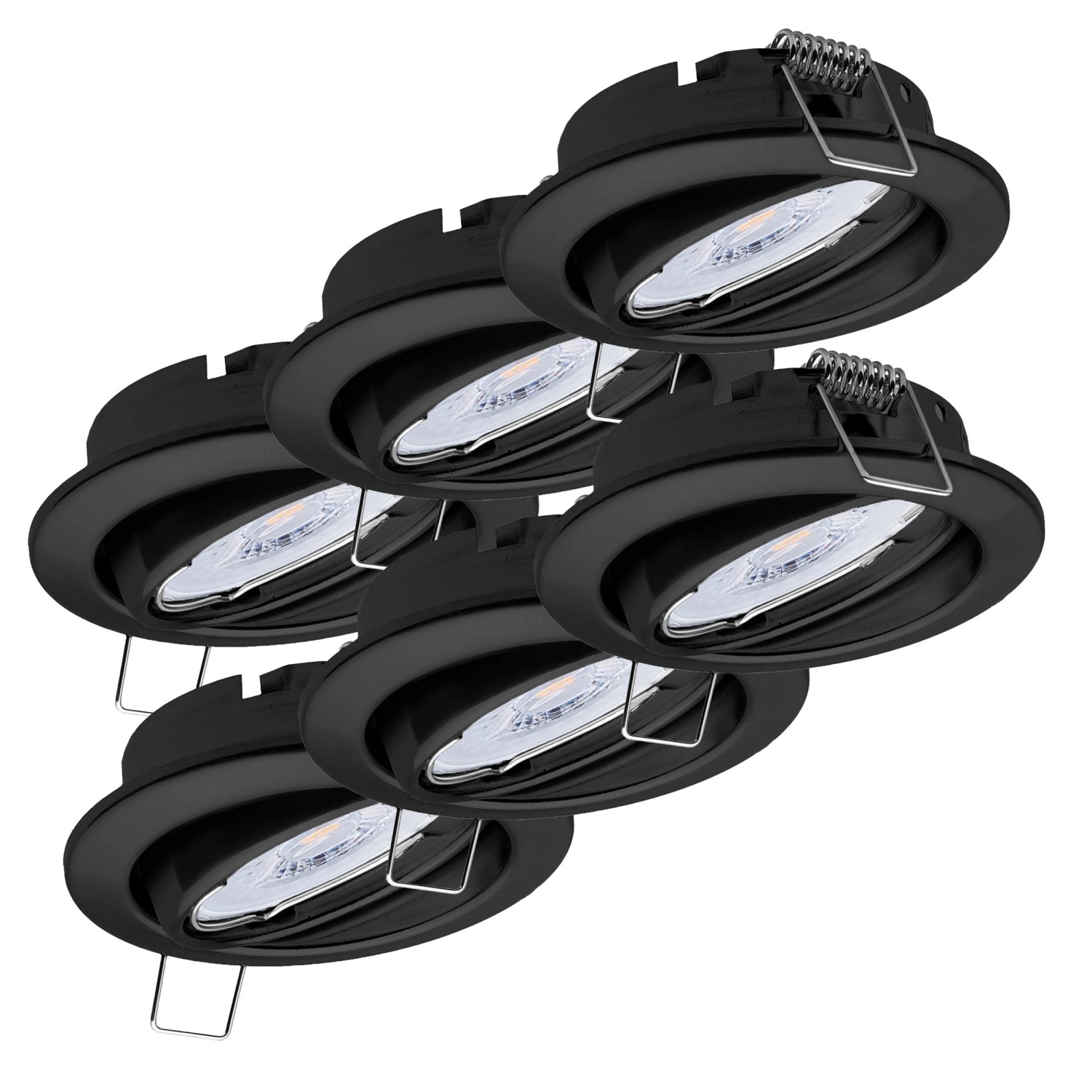 Oktaplex 6er Set Einbauleuchte Dijon Dimmbar inkl. LED Modul Warmweiß 4,9W Schwarz 370lm Deckenspot Schwenkbar Oktaplex 6er Set Einbauleuchte Dijon Dimmbar inkl. LED Modul Warmweiß 4,9W Schwarz 370lm Deckenspot Schwenkbar von Oktaplex lighting