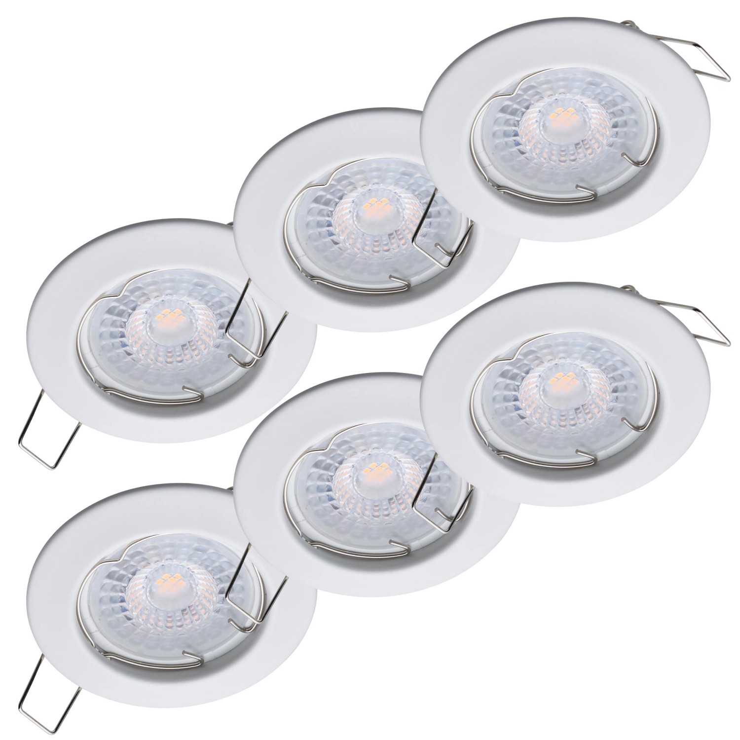 Oktaplex 6er Set Einbauleuchte Sedan 3-Step Dimmbar Warmweiß 3000K 380lm 4,8W Weiß Deckenspot Oktaplex 6er Set Einbauleuchte Sedan 3-Step Dimmbar Warmweiß 3000K 380lm 4,8W Weiß Deckenspot von Oktaplex lighting