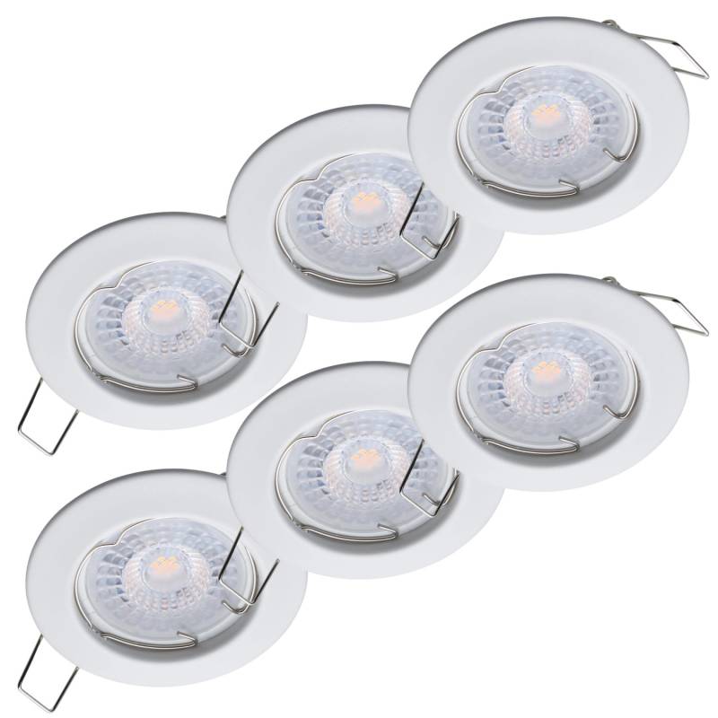 Oktaplex 6er Set Einbauleuchte Sedan 3-Step Dimmbar Warmweiß 3000K 380lm 4,8W Weiß Deckenspot Oktaplex 6er Set Einbauleuchte Sedan 3-Step Dimmbar Warmweiß 3000K 380lm 4,8W Weiß Deckenspot von Oktaplex lighting
