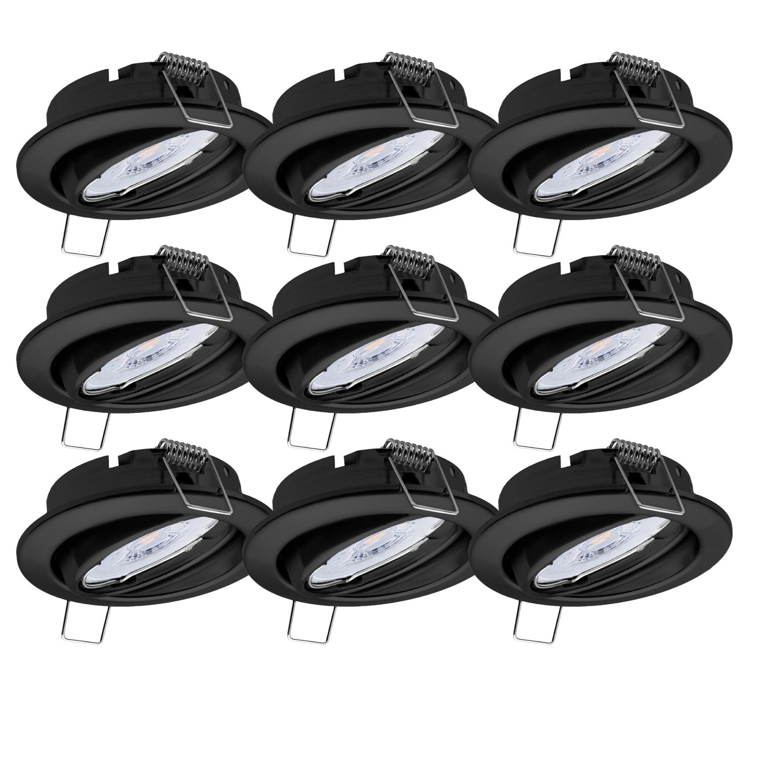 Oktaplex 9er Set Deckenstrahler Dijon inkl. LED Modul Warmweiß 1,9W 345lm Einbauleuchte Schwenkbar Schwarz Oktaplex 9er Set Deckenstrahler Dijon inkl. LED Modul Warmweiß 1,9W 345lm Einbauleuchte Schwenkbar Schwarz von Oktaplex lighting