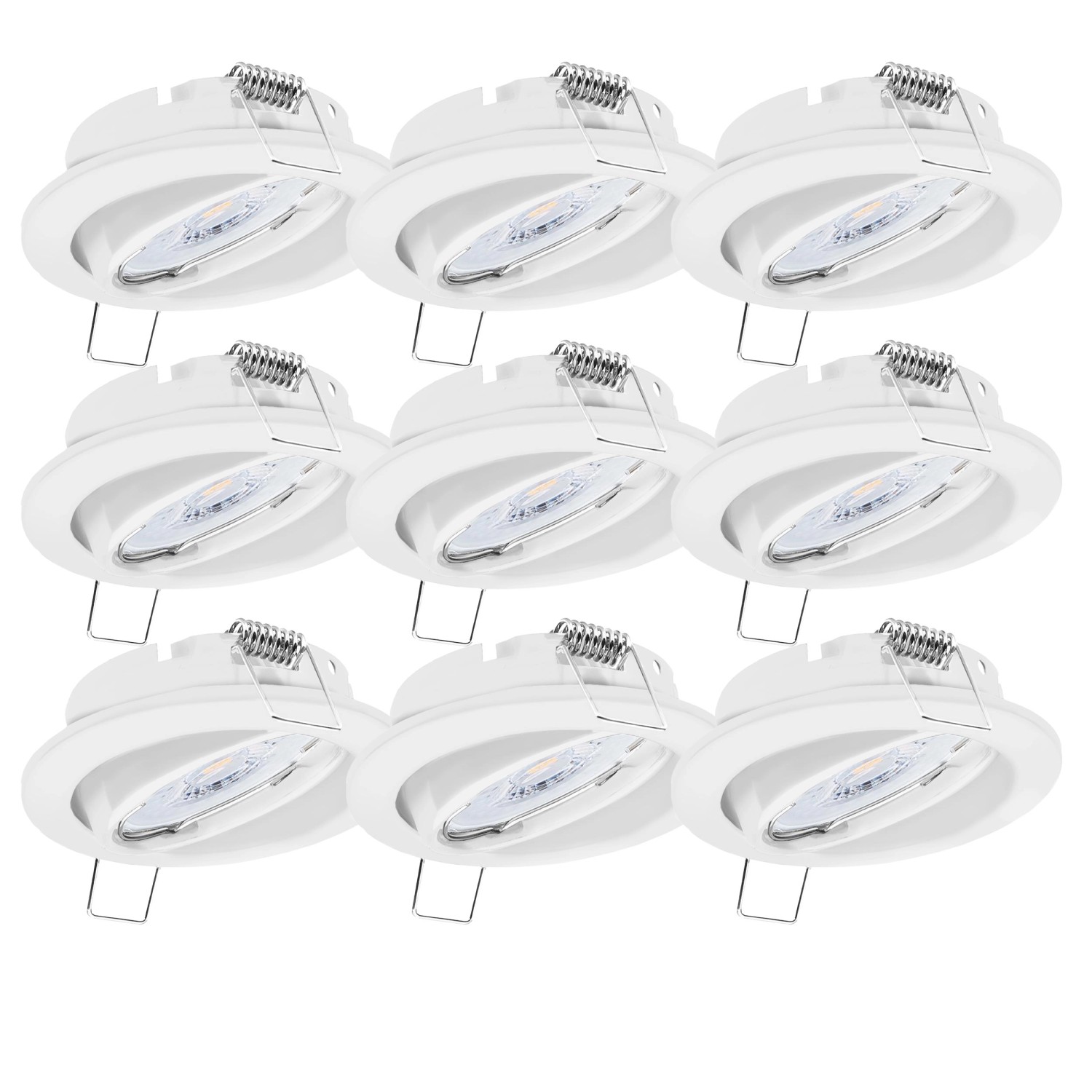 Oktaplex 9er Set Einbauleuchte Dijon inkl. LED Modul 3-Stufen Dimmbar 3000K Warmweiß 4,8W Weiß Schwenkbar Oktaplex 9er Set Einbauleuchte Dijon inkl. LED Modul 3-Stufen Dimmbar 3000K Warmweiß 4,8W Weiß Schwenkbar von Oktaplex lighting