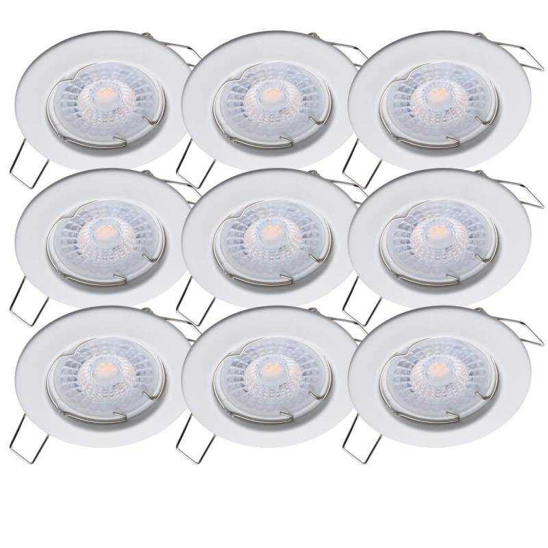 Oktaplex 9er Set Einbauleuchte Sedan Stufenlos Dimmbar Neutralweiß 4000K 370lm 4,9W Weiß Deckenspot Oktaplex 9er Set Einbauleuchte Sedan Stufenlos Dimmbar Neutralweiß 4000K 370lm 4,9W Weiß Deckenspot von Oktaplex lighting