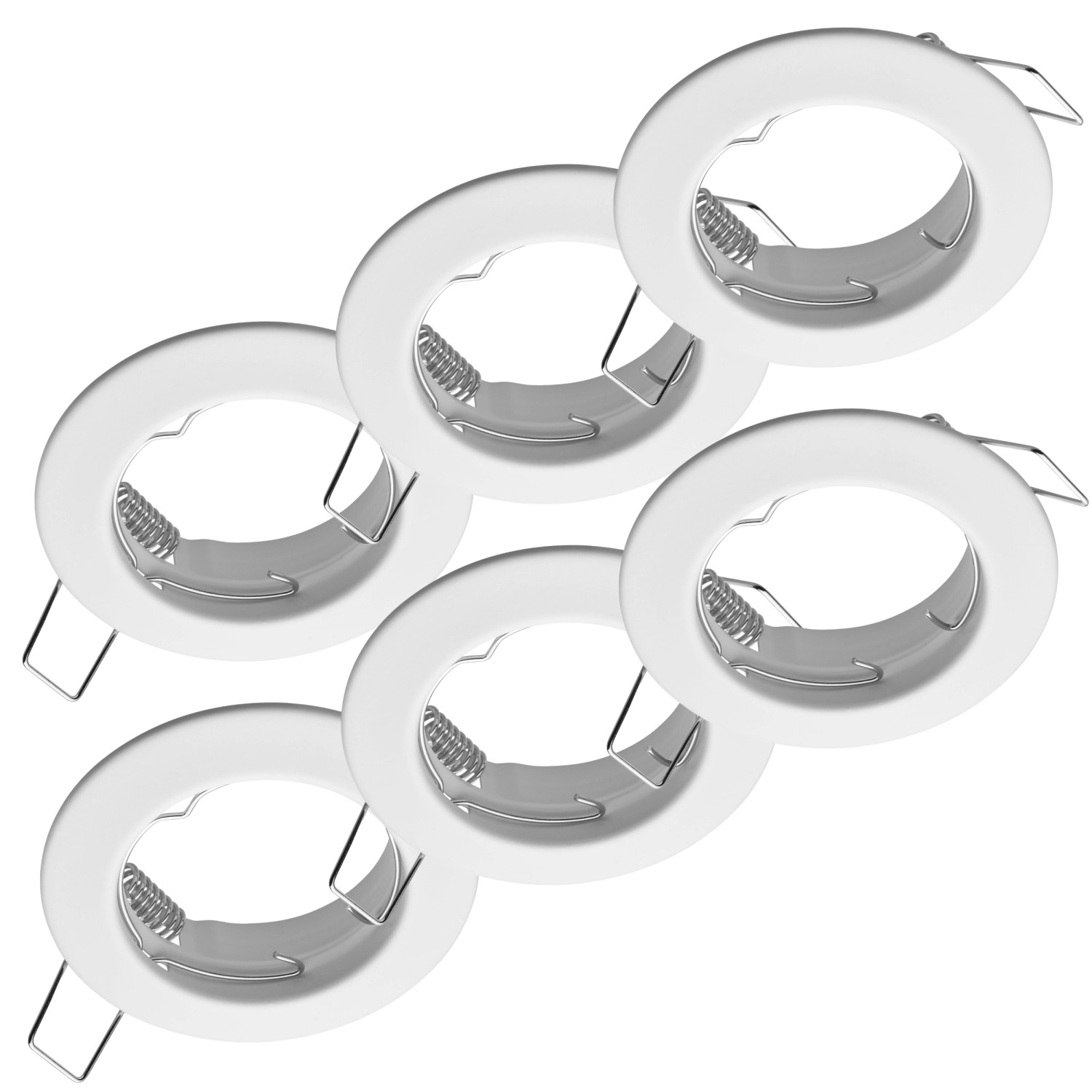 Oktaplex 9er Set Spot Rahmen Sedan für LED-Module 50mm Deckeneinbaustrahler Weiß von Oktaplex lighting