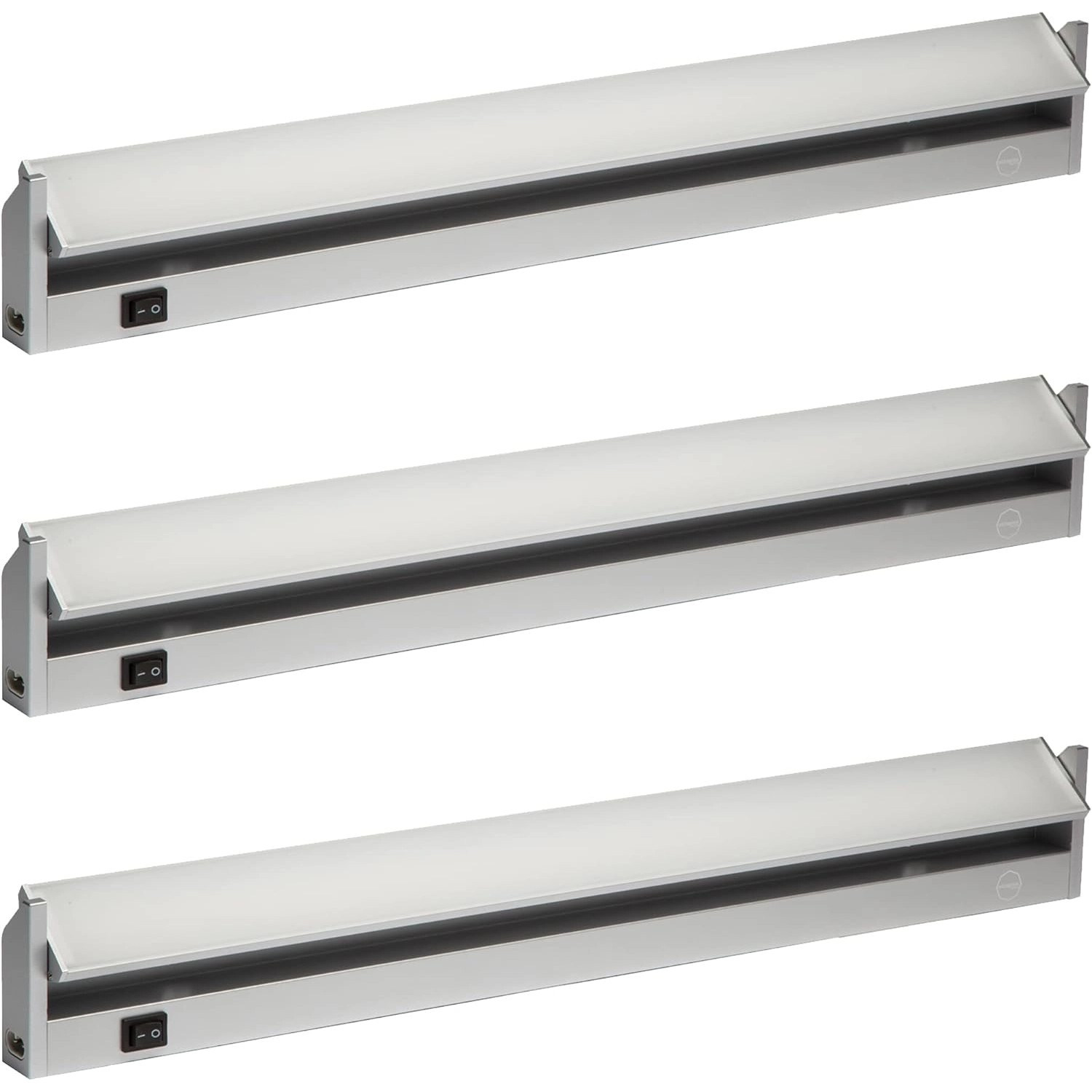 Oktaplex Aluminium Unterbauleuchte 91cm 3er Set 90 Grad Schwenkbar Neutralweiß 230V mit Schalter von Oktaplex lighting