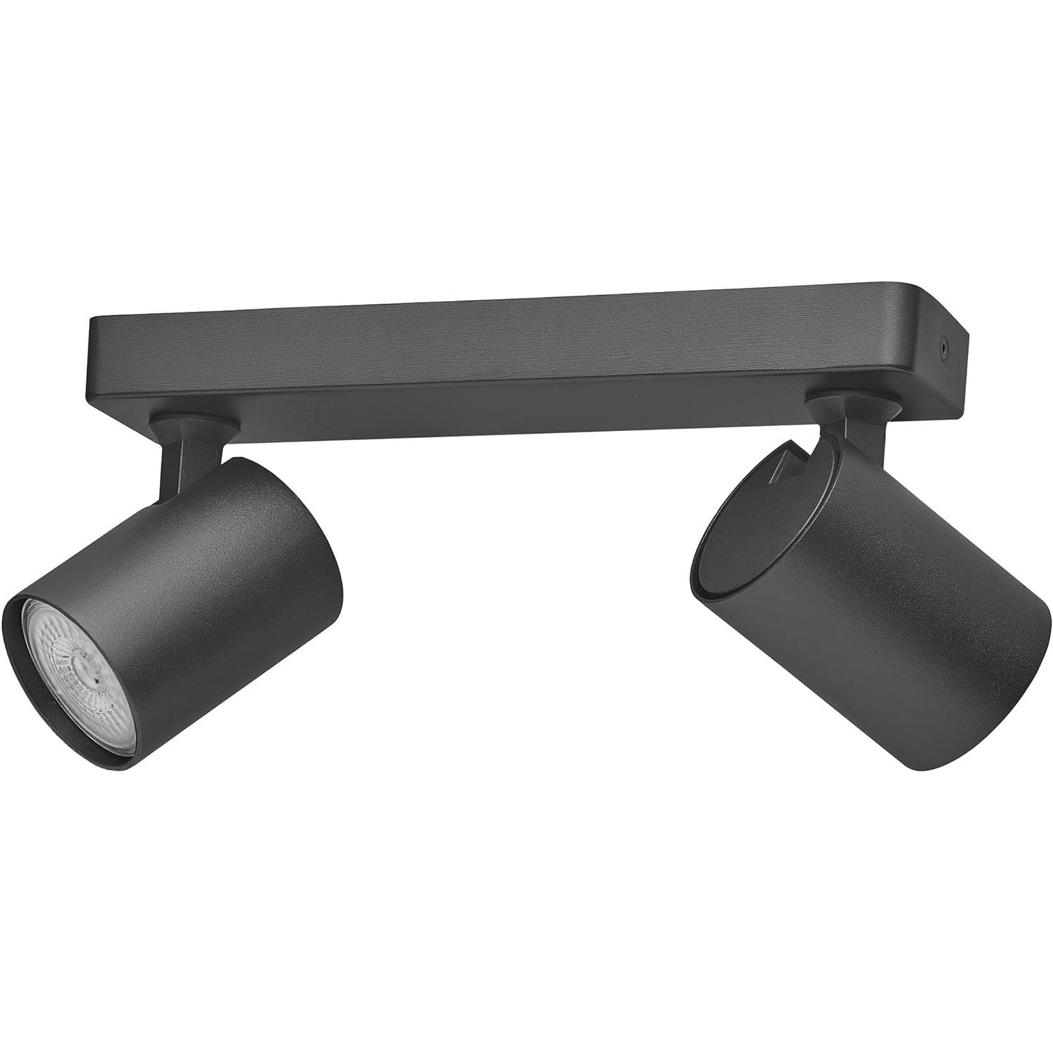 Oktaplex Bora Aluminium Spotbalken GU10 Dreh- & Schwenkbar 2-flammig Schwarz 230V von Oktaplex lighting