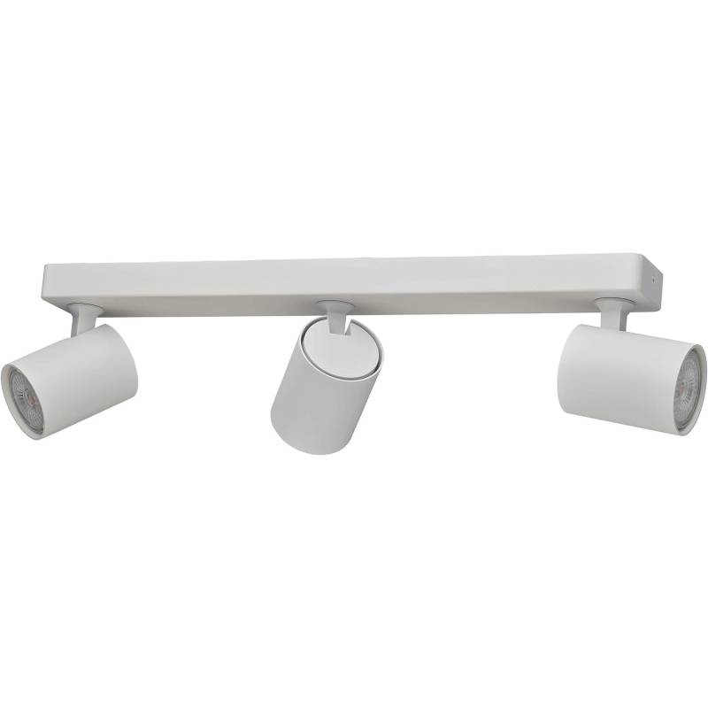 Oktaplex Bora Deckenleuchte inkl. GU10 Leuchtmittel 2700K Warmweiß Schwenkbar Aluminium 3-flammig Weiß von Oktaplex lighting